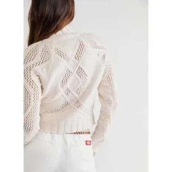 Free People Reina Cable Pullover - NEW - Picture 2 of 9